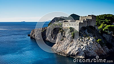 Fortress Lovrijenac is a Game of Thrones Shooting Set in Dubrovnik Stock Photo