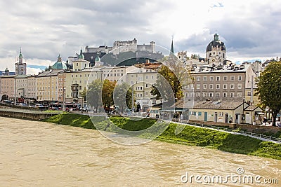Fortress and medieval building.Salzburg. Austria Editorial Stock Photo