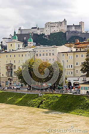 Fortress and medieval building.Salzburg. Austria Editorial Stock Photo