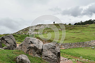 Sacsayhuaman Fortress - view of ensemble- Peru 134 Stock Photo