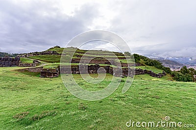 Sacsayhuaman Fortress - view of ensemble- Peru 144 Stock Photo