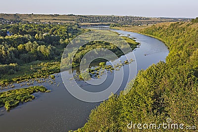 Fortress Trenches Holy Trinity XVII century. Zbruch river Stock Photo