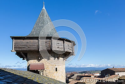 Fortress walls in Carcassonne France Stock Photo