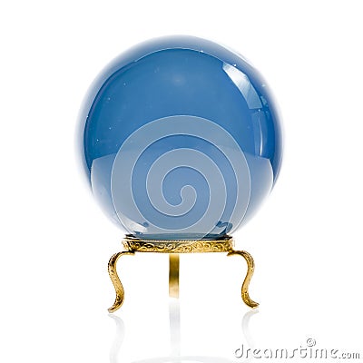Fortune teller's Crystal Ball isolated on white Stock Photo