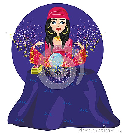 Fortune teller Vector Illustration