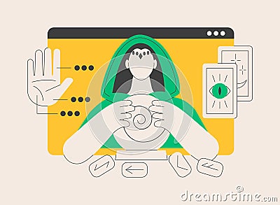 Fortune telling abstract concept vector illustration. Vector Illustration