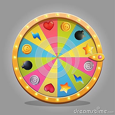 Fortune wheel design element Vector Illustration