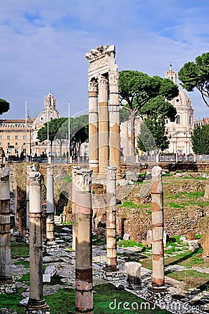 Forum of Caesar, Rome Editorial Stock Photo