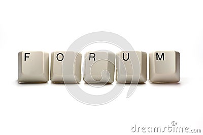Forum - computer keys Stock Photo