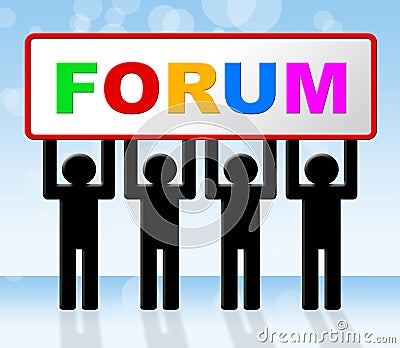 Forum Forums Means Social Media And Network Stock Photo