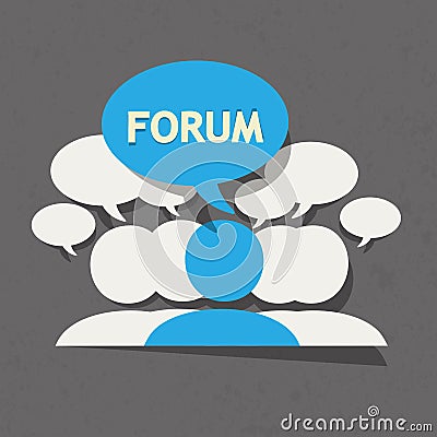 Forum group with speech bubble Vector Illustration