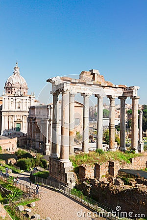Forum - Roman ruins in Rome, Italy Stock Photo