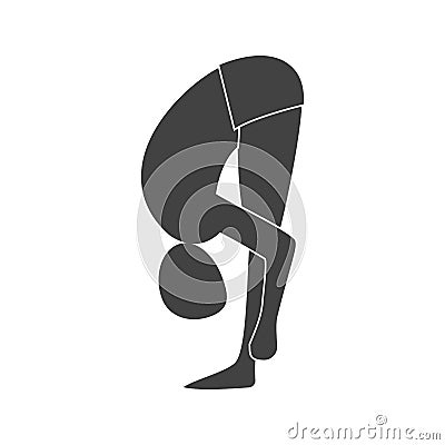 Forward Bend Pose Vector Illustration