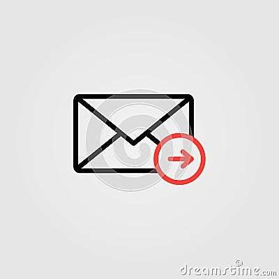 Forward email icon. Send email symbol. Vector illustration Vector Illustration