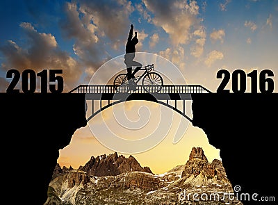 Forward to the New Year 2016 Stock Photo