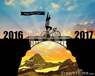 Forward to the New Year 2017 Stock Photo