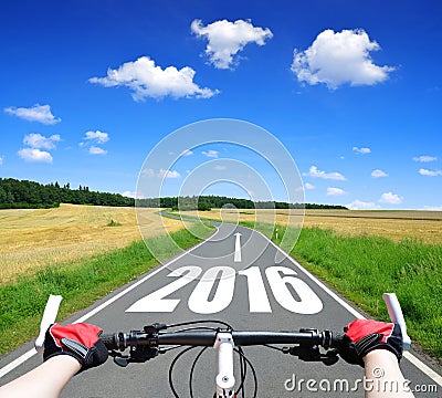 Forward to the New Year 2016 Stock Photo
