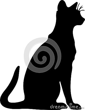 fossa Black Silhouette Generative Ai Vector Illustration