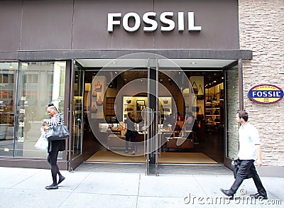 FOSSIL CLOTHING AND ACCESSORIES Editorial Stock Photo