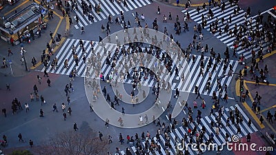 Fot- trafik Shibuya Tokyo för stad stock video Fot- trafik Shibuya Tokyo för stad stock video
