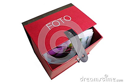 Foto-box red Stock Photo