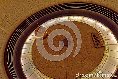 Foucault pendulum in Griffith observatory Editorial Stock Photo