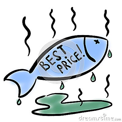 Foul fish and best price Stock Photo