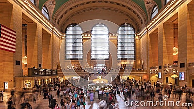 Foule de Timelapse dans la station centrale grande à Manhattan New York Etats-Unis clips vidéos Foule de Timelapse dans la station centrale grande à Manhattan New York Etats-Unis clips vidéos