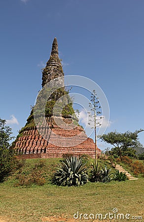 That Foun, Old Xieng Khuang on a bright November morning Stock Photo