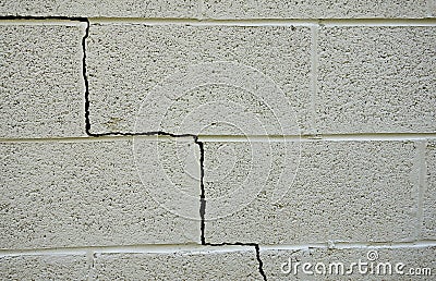 Foundation crack Stock Photo