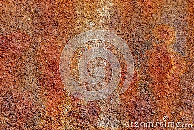 Foundation of iron, rusted from old age Stock Photo