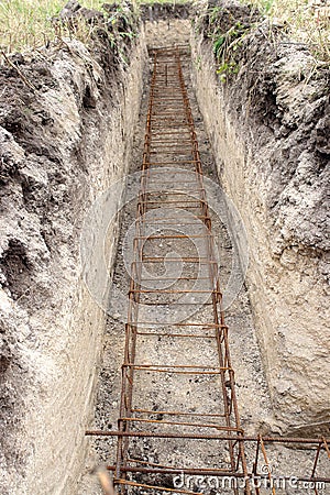 Foundation reinforcement Stock Photo