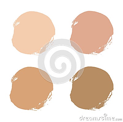 Foundation tone cream makeup skin color types. Vector Illustration
