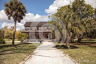 1896 Founders House at historic Koreshan State Park Editorial Stock Photo