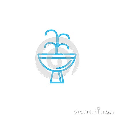 Fount water line style icon Vector Illustration