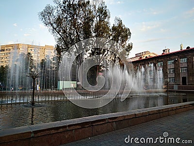 Fountain, Almaty Kazakhstan, city Stock Photo