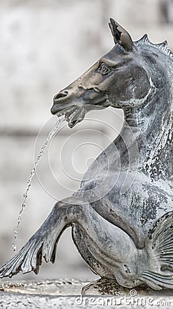 Fountain in Ascoli Piceno Stock Photo