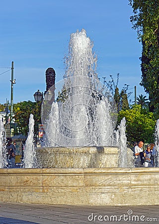 Fountain Athens Greece Editorial Stock Photo