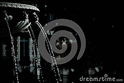 Fountain in black and white Stock Photo