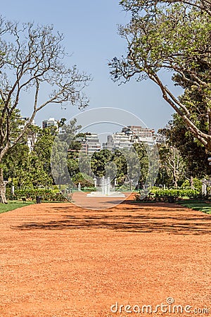 Fountain in Bosques de Palermo park Stock Photo