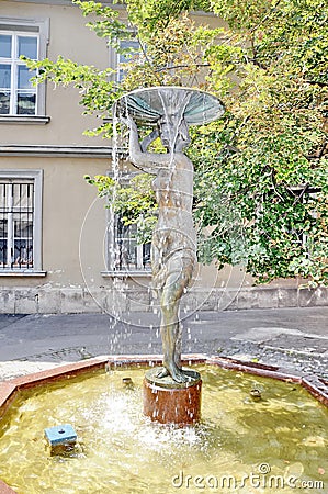 Fountain in Budapest Stock Photo