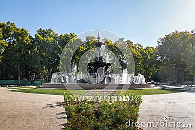 Fountain of the Continents Fuente de los Continentes at General San Martin Park - Mendoza, Argentina Stock Photo