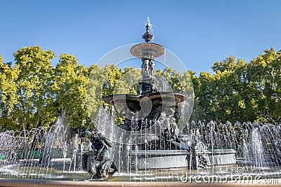 Fountain of the Continents Fuente de los Continentes at General San Martin Park - Mendoza, Argentina Stock Photo