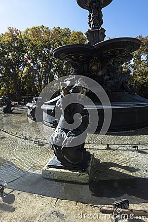 Fountain of the continents (Fuente de los Continentes) in General San Martin Park - Mendoza, Argentina Stock Photo