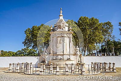 Fountain das Bicas is the famous landmark of Borba, Alentejo, Portugal Stock Photo