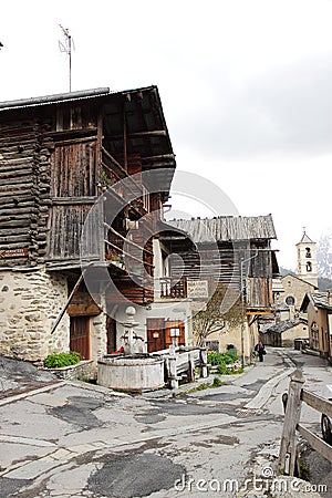 Fountain de ChÃ¢telet in village Saint-VÃ©ran, France Editorial Stock Photo