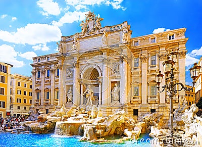 Fountain di Trevi ,Rome. Italy. Stock Photo