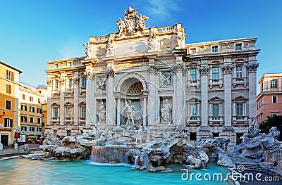 Fountain di Trevi, Rome, Italy Editorial Stock Photo