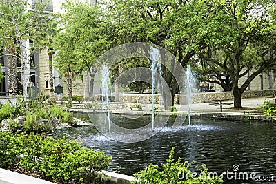 Fountain in Downtown Gainesville, Florida Stock Photo