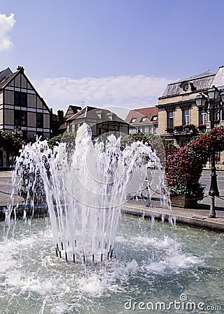Fountain french city Stock Photo